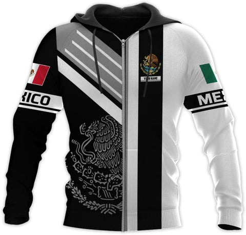 Mostprints Personalized Name Mexican Hoodie 3D, Mexican Hoodies for Men, Unisex Mexico Hoodie, Mexico Hoodies for Men