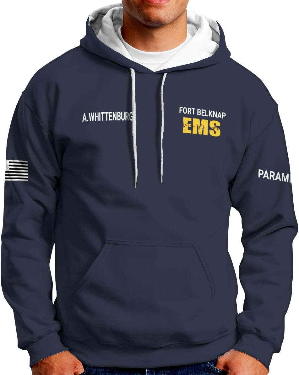 Vybonz Customize Name EMS EMT Hoodie For Men And Women All Over Printed Sportwear T Shirt, Zip Up Hoodie, Sweatshirt
