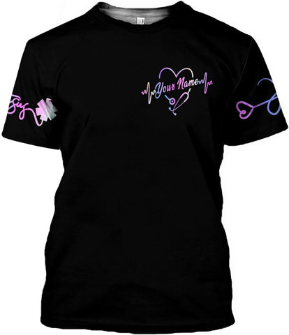 Custom Er Nurse Shirts for Women Future Nurse Shirt 3D Nursing Shirts for Nurses Emergency Nurse Shirt CNA Shirts CNA Shirt