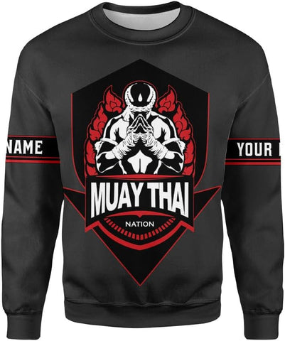 MAPrints Personalized Name Muay Thai Pride Shirt for Men