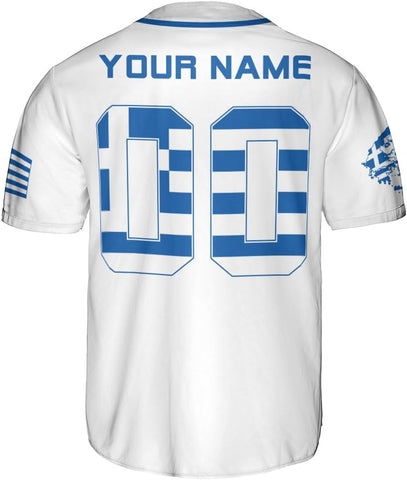 Leprints Personalized Greece Greek Jersey, Greece Greek Soccer Shirt Baseball Grecian Pride Flag Jersey Men Women Shirts