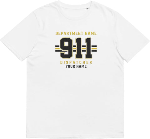 Personalized 911 Dispatcher Apparel, Thin Gold Line Embroidered Sweatshirt, Emergency 911 Hoodie Gift Dispatch Nurse Shirt