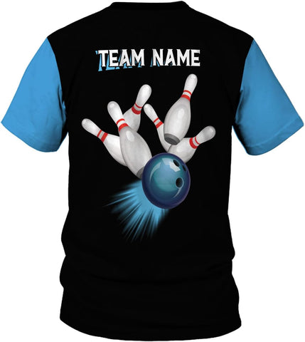 Rivelus Personalized Name Bowling Shirts for Men and Women 3D, Bowling Shirts for Team Bowling, Bowling Shirts Gift