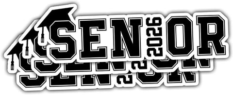 3 Pcs Senior 2026 Stickers, Senior Stickers, Senior Car Decorations Class of 2026, Senior Year 2026 - Vinyl Stickers for Laptop Water Bottle Phone Car Helmet 3 Inches (Senior 2, 3 inches)