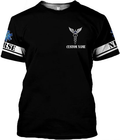 MoonArt Personalized Name Nurse Shirt Nurse Gifts Nurse Graduation Gift Funny Nurse T-Shirt Gift, Nursing Emergency Shirts