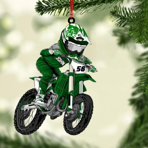 Artparel Custom Dirt Bike Acrylic Ornament, Dirt Bike Christmas Ornament 2024, Dirt Bike Player Ornament, Dirt Bike Tree Decor, Dirt Bike 2024, Gifts for Dirt Bike Lovers, Players (DB9)