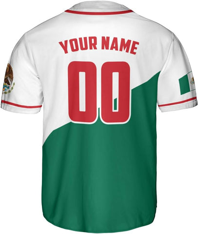 Mostprints Personalized Mexico Baseball Jerseys Mexican Eagle & Flag Shirt for Teams, Mexico Shirts for Men & Women Size S-5XL1