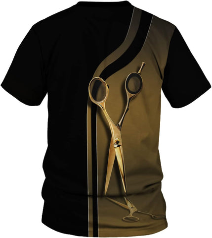 Personalized Name Barber 3D All Over Printed Shirts for Men & Women, Hair Stylist Shirt Gift for Barbershop