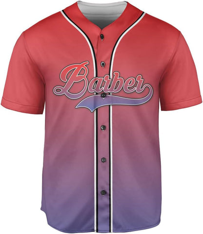 Personalized Barber Shop Baseball Jersey, Hairdresser Jersey, Barber Tools Hat