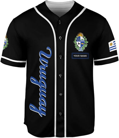 Leprints Personalized Uruguay Jersey, Uruguay Soccer Shirt Baseball Uruguay Flag Jersey for Men Women Country Shirts