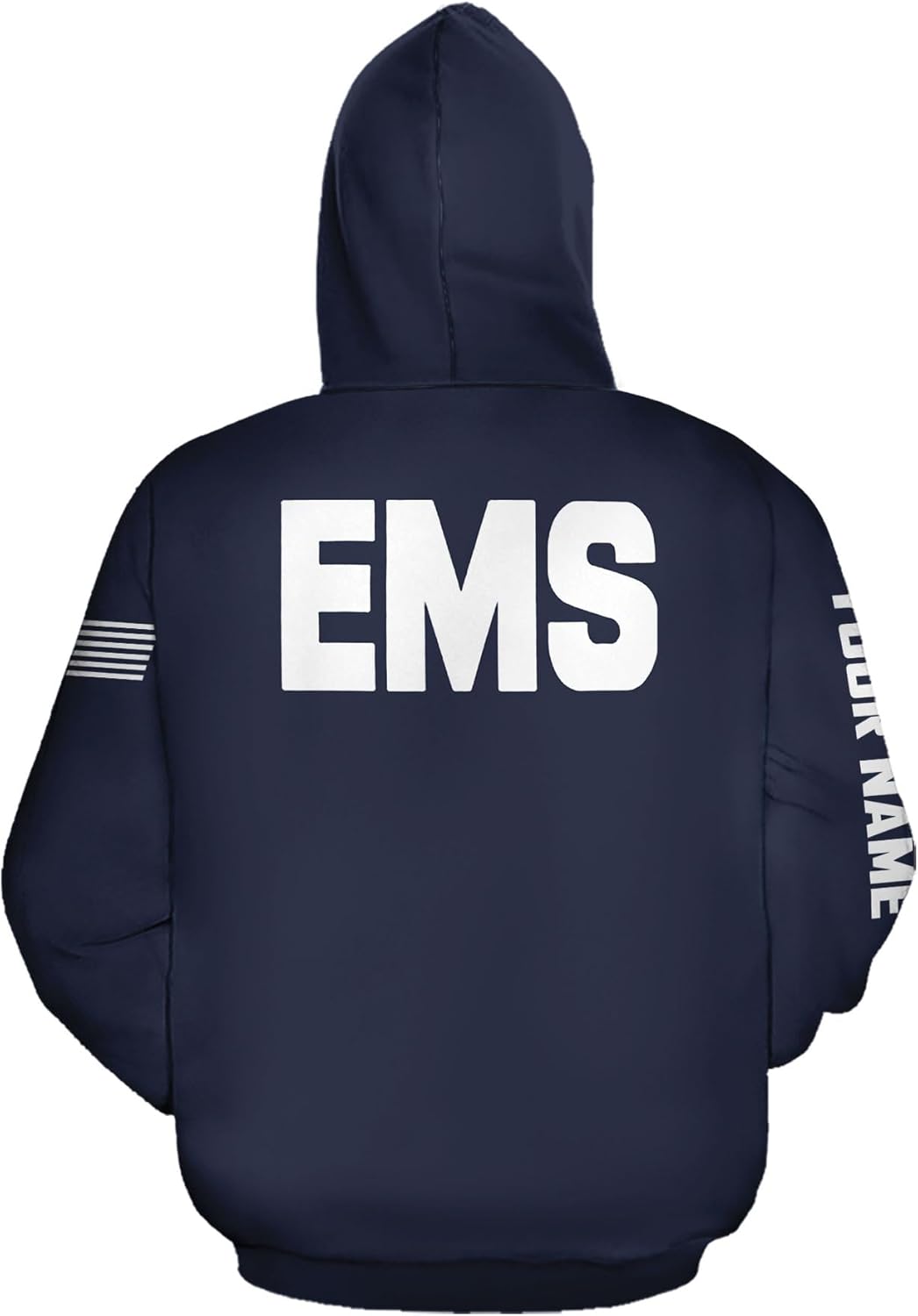 Leeprints Personalized EMT Hoodie EMS Sweatshirt Custom EMS Zip Hoodie Paramedic Uniform Emergency Medical Technician Shirts