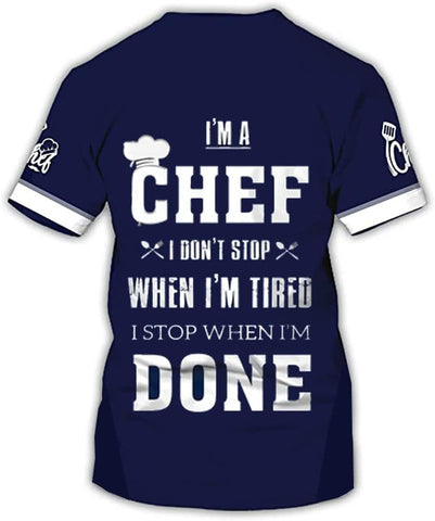 Personalized Chef Shirt Master Chef 3D Shirts Chef Gifts Custom Name Chefs Shirt for Men and Women, Tshirt Chef Utility Shirt