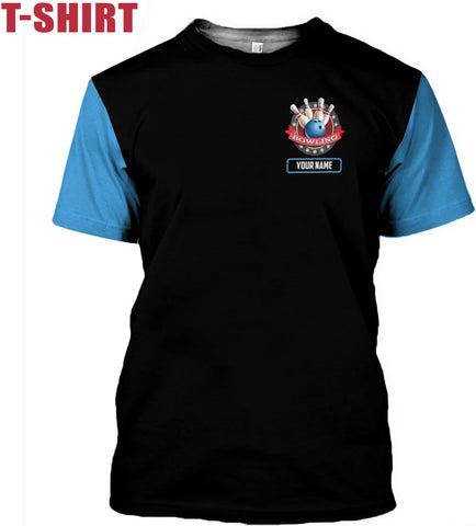 Rivelus Personalized Name Bowling Shirts for Men and Women 3D, Bowling Shirts for Team Bowling, Bowling Shirts Gift