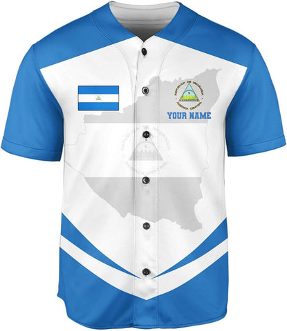 Podagree Personalized Nicaragua Baseball Jersey Shirt Name Nicaraguan Baseball Jersey for Men & Women Nicaraguan Camisas