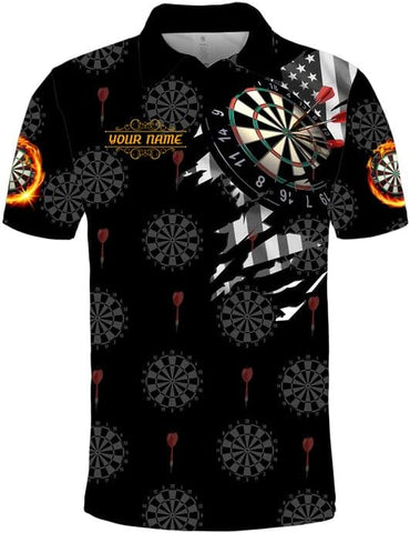 Personalized Name Dart 3D Polo Shirt, Dart Shirts, Mens Dart Shirts, Funny Dart Tshirts, Dart Team Shirts Gifts (PL07)