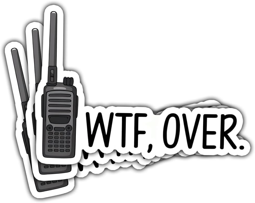 3 Pcs What The Fuck Over Sticker Funny Stickers for Adults Dirty WTF Sticker Uncensored Adult Vinyl Stickers for Laptop Water Bottle Phone Case Car Helmet Gifts 3"x3"