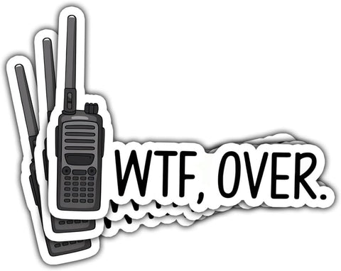 3 Pcs What The Fuck Over Sticker Funny Stickers for Adults Dirty WTF Sticker Uncensored Adult Vinyl Stickers for Laptop Water Bottle Phone Case Car Helmet Gifts 3"x3"
