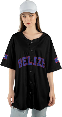 Personalized Belize Baseball Jersey Shirt, Belizean Flag Jersey, Belizean Pride Jersey for Men and Women