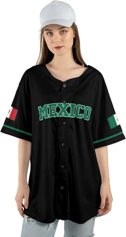 Personalized Mexico Mexican Baseball Shirt, Customized Team Name Mexican Aztec Baseball Jersey for Men for Men,Women S-5XL