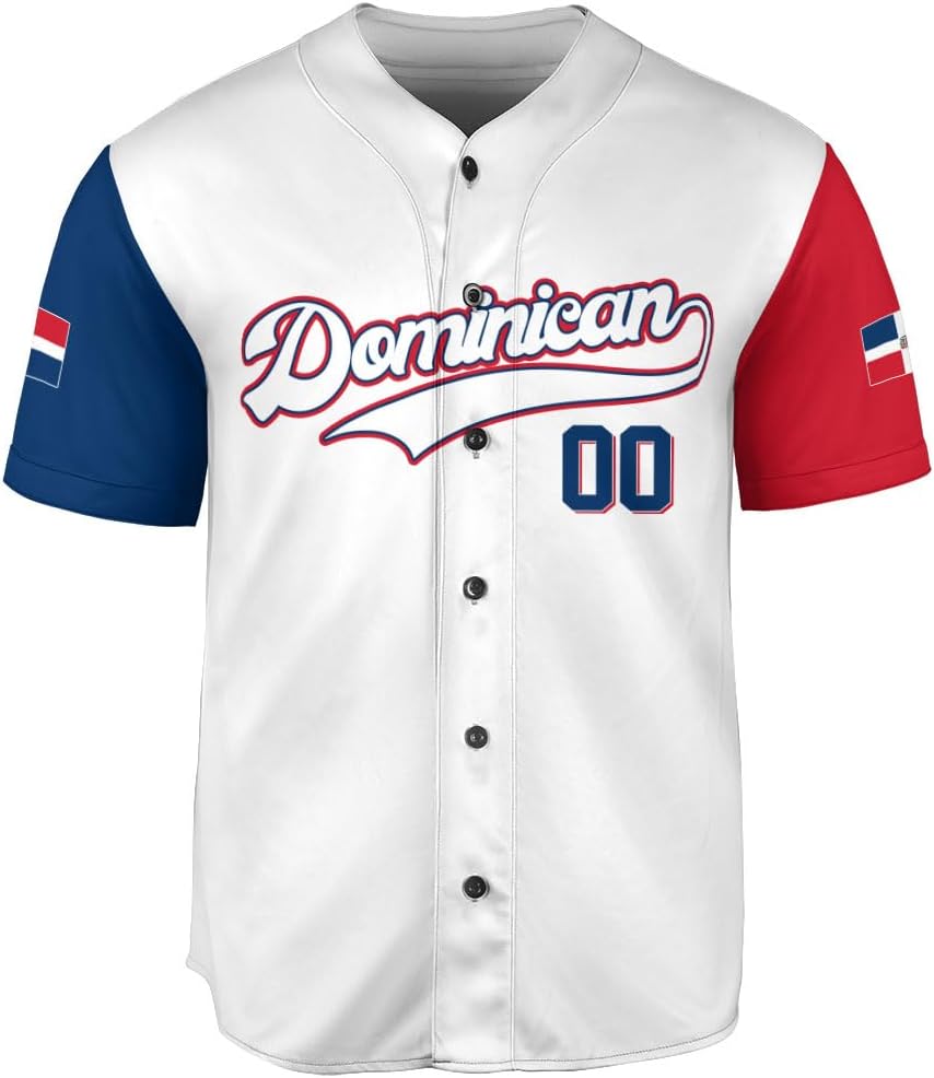 Personalized Dominican Republic Baseball Jersey Shirt,Team Name Republic Dominicana Baseball Jersey for Men and Women