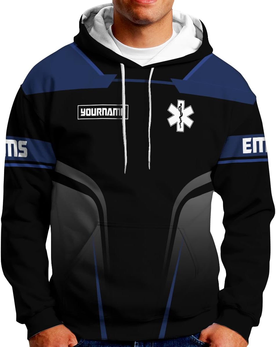 Custom EMS EMT Shirts Men Women, Personalized Paramedic Uniform Emergency Medical Technician Apparel, EMS Week Gifts