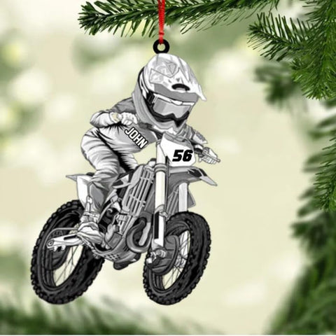 Artparel Custom Dirt Bike Acrylic Ornament, Dirt Bike Christmas Ornament 2024, Dirt Bike Player Ornament, Dirt Bike Tree Decor, Dirt Bike 2024, Gifts for Dirt Bike Lovers, Players (DB9)