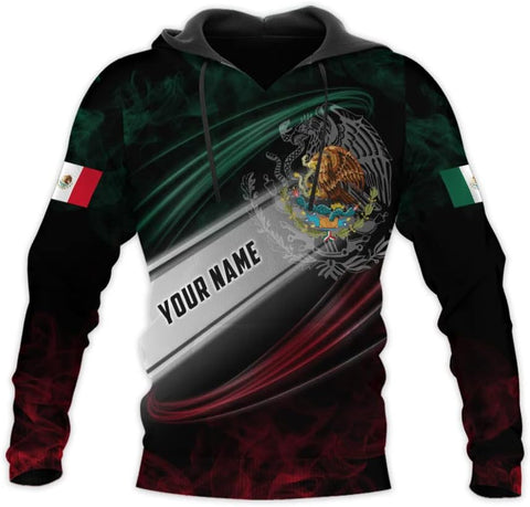 Personalized Name Mexican Hoodie 3D, Customized Mexican Hoodies for Men, Unisex Mexico Hoodie, Mexico Hoodies for Men 2