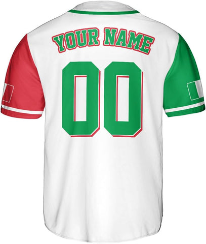Parvii Personalized Italia Baseball Jersey, Italian Shirts for Men & Women, Italian Jersey, Italy Italian Flag Jesey Gift