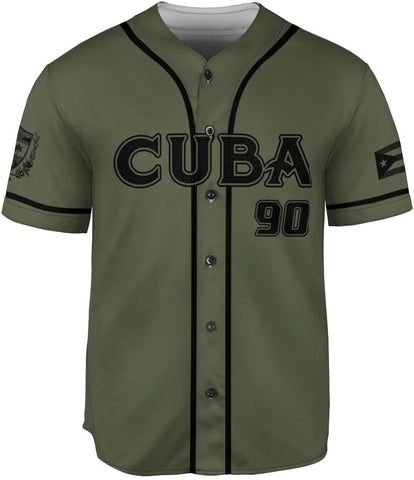Podagree Personalized Cuba Baseball Shirt, Cuban Flag Jersey for Men and Women