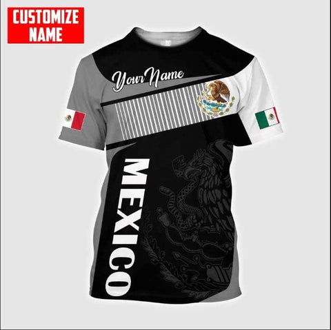 Mostprints Personalized Name Mexican Shirts for Men, Customized Mexico Shirts for Men, Mexico Shirts for Women Mexico Shirt