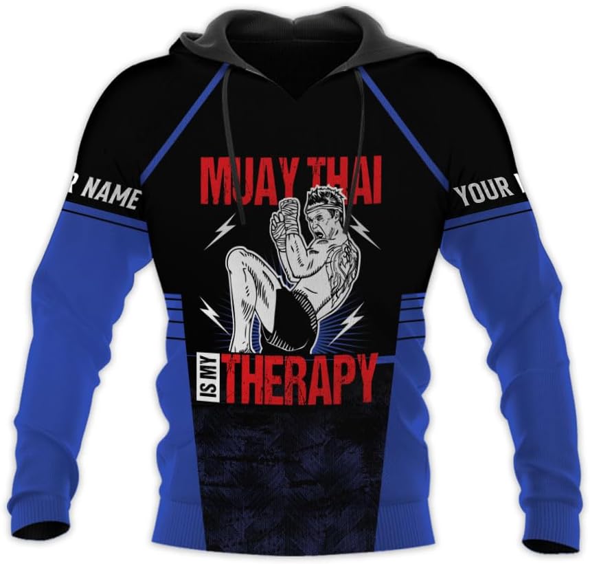 MAPrints Personalized Name Boxing Hoodies, Muay Thai Pride Sweatshirt
