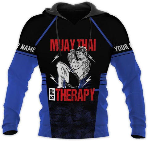 MAPrints Personalized Name Boxing Hoodies, Muay Thai Pride Sweatshirt