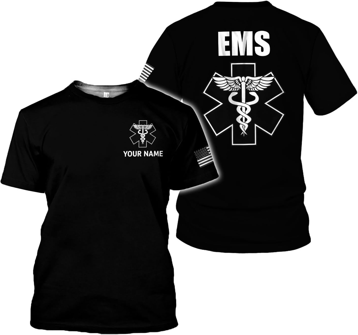 Mostefy Personalized EMT Shirt, EMS Shirt, Customized EMS Shirts,EMT Paramedic Uniform Emergency Medical Technician Shirts