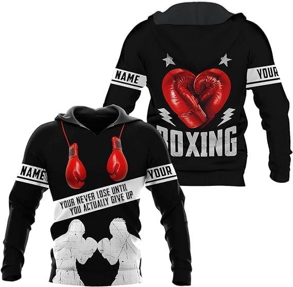 MAPrints Personalized Boxing 3D Hoodies, Gift Boxer T-Shirt, Boxing Hoodies, Sweatshirt, Shirt For Boxing Lovers, Boxing Gift
