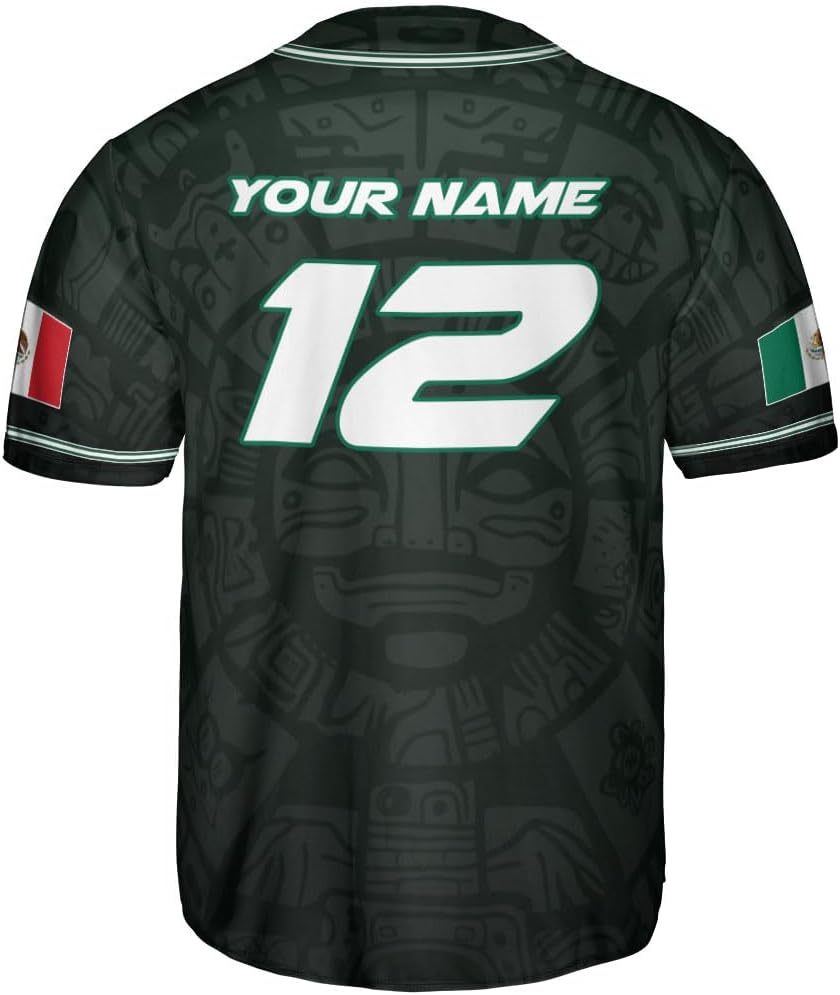 Mostprints Personalized Mexico Baseball Jerseys Mexican Eagle & Flag Shirt for Teams, Mexico Shirts for Men & Women Size S-5XL1