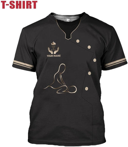 Personalized Massage Therapist Women's T-Shirt - Spa Uniform, Gift
