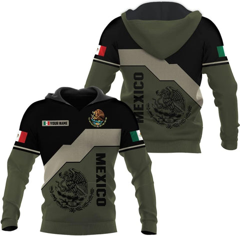 Mostprints Personalized Name Mexican Hoodie 3D, Mexican Hoodies for Men, Unisex Mexico Hoodie, Mexico Hoodies for Men