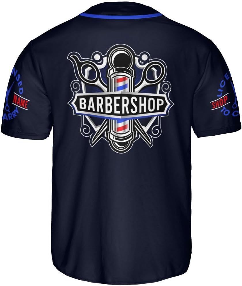 AOVL Personalized Barber Baseball Jersey Barber Shop Shirt Barber Gift Men Barber Professional Baseball Jerseys Hair Stylist