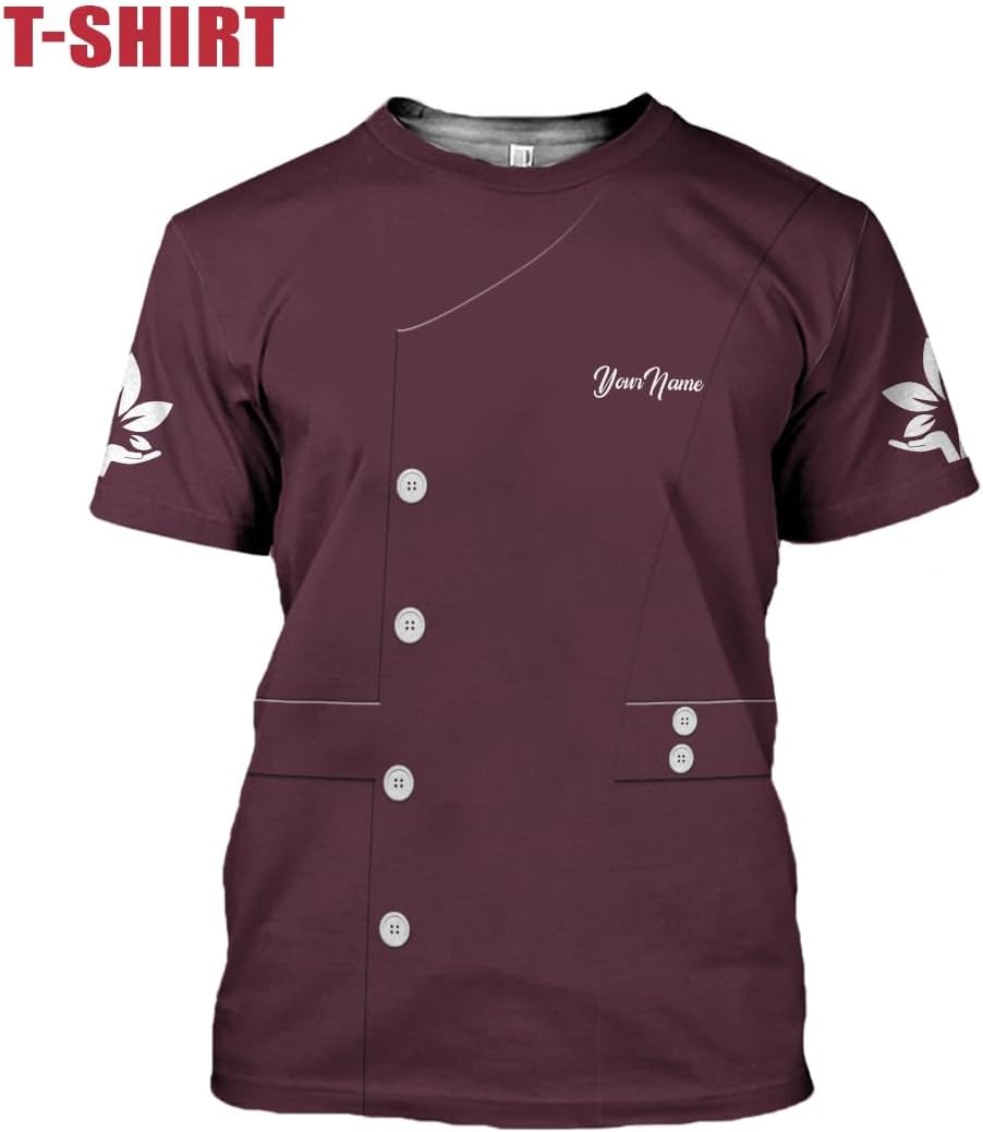 Personalized Massage Therapist Women's T-Shirt - Spa Uniform, Gift