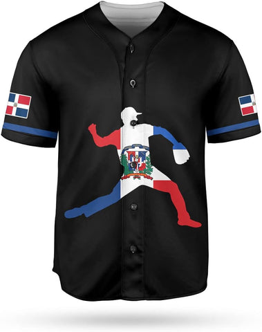 Personalized Dominican Republic Baseball Jersey Shirt,Team Name Republic Dominicana Baseball Jersey for Men and Women