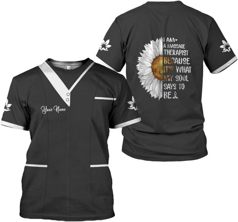 Personalized Massage Therapist Women's T-Shirt - Spa Uniform, Gift