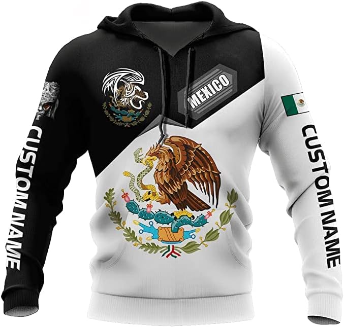 Personalized Name Mexican Hoodie 3D, Customized Mexican Hoodies for Men, Unisex Mexico Hoodie 3D, Mexico Hoodies for Men, Mexico Flag Gift for Women, T Shirt, Zip Up Hoodie, Sweatshirt HDM101