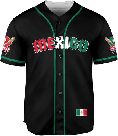 RoyalBro Personalized Mexico Baseball Jersey, Mexican Jersey for Men & Women, Mexican Flag Jersey, Mexico Shirt Camisas