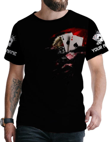 Royal Fight Personalized Poker Shirt 3D Funny Poker Shirt for Men Casino Poker Shirt Gifts Men Women Funny Poker Gift