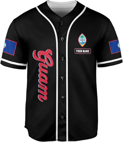 Parvii Personalized Guam Baseball Jersey Shirt, Guam Jersey, Guahan Flag Jersey, Guam Islander Pride Jersey for Men & Women