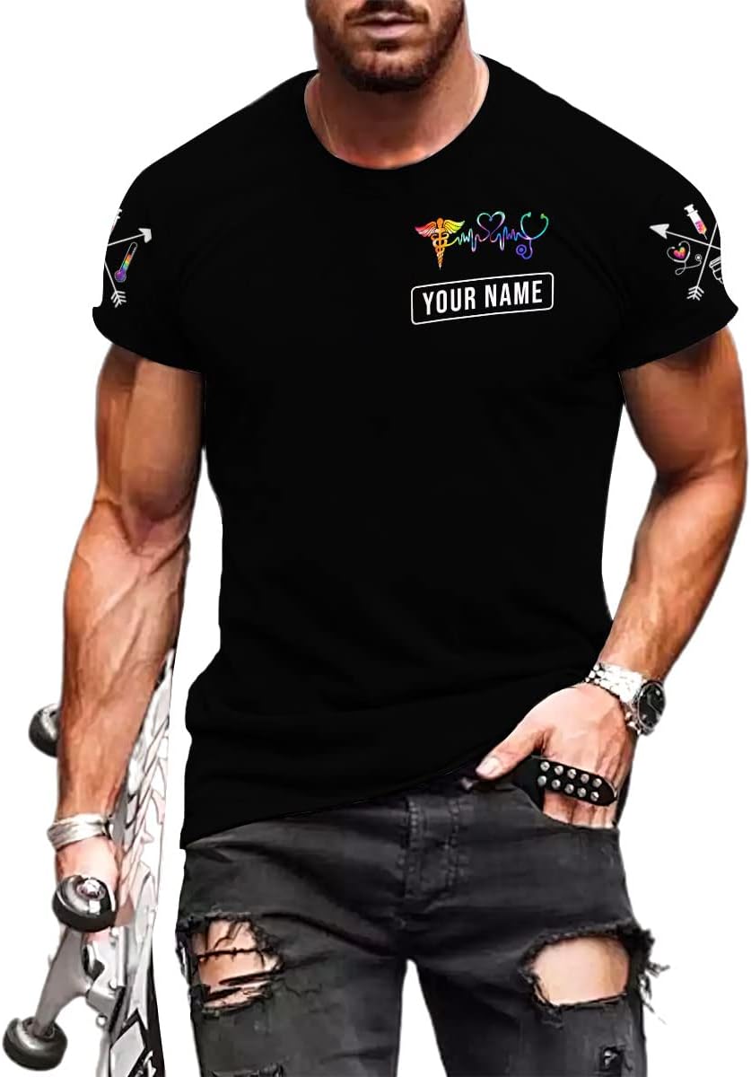 Custom Er Nurse Shirts for Women Future Nurse Shirt 3D Nursing Shirts for Nurses Emergency Nurse Shirt CNA Shirts CNA Shirt