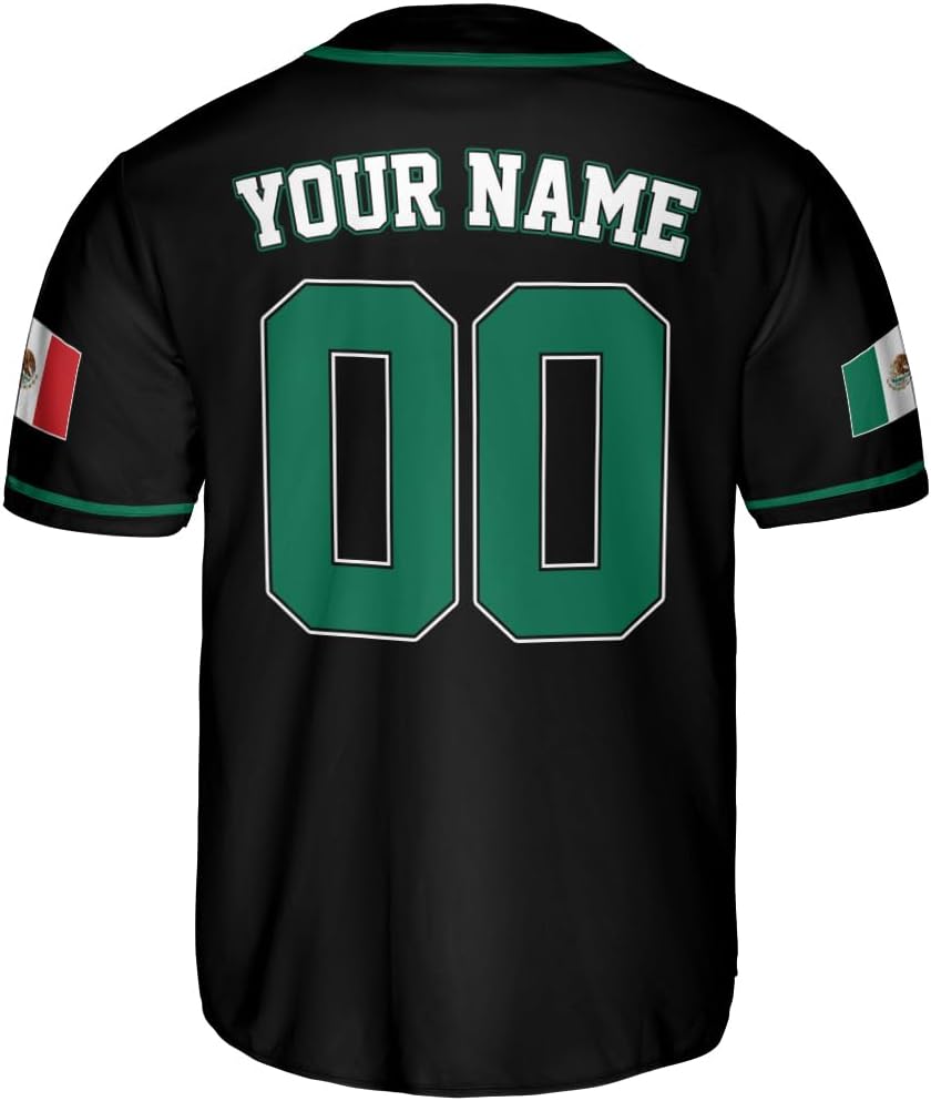 RoyalBro Personalized Mexico Baseball Jersey, Mexican Jersey for Men & Women, Mexican Flag Jersey, Mexico Shirt Camisa