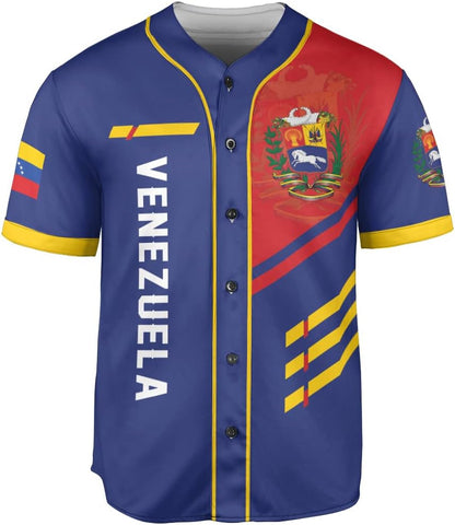 Personalized Name Venezuela Baseball Jersey Shirt, Venezuela Jersey for Men and Women Baseball Jersey Shirt Unisex S-5XL