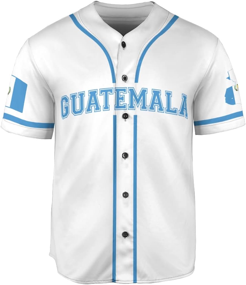 Royal Fight Personalized Name Guatemala Baseball Jersey Shirt Guatemala Camisas Guatemalan Pride T-Shirt Guatemala 3D Shirts