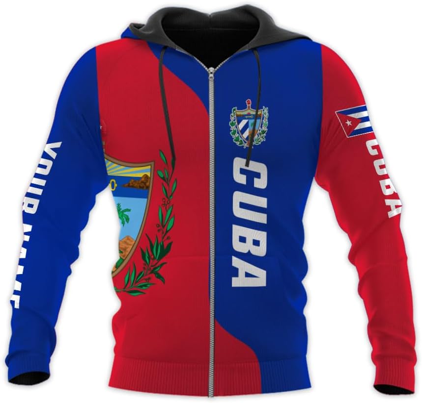 Ligthuy Personalized Name Cuba Shirt 3D, Cuban Tshirts for Men and Women, Cuba Flag Shirt, Sweatshirt, Hoodies, Zip Hoodies